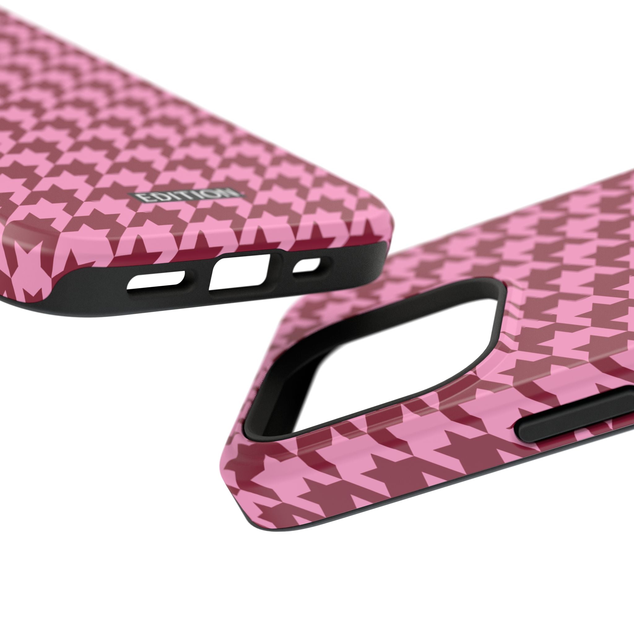 Raspberry Sorbet Houndstooth Case