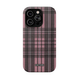 Light Pink and Black Plaid Case