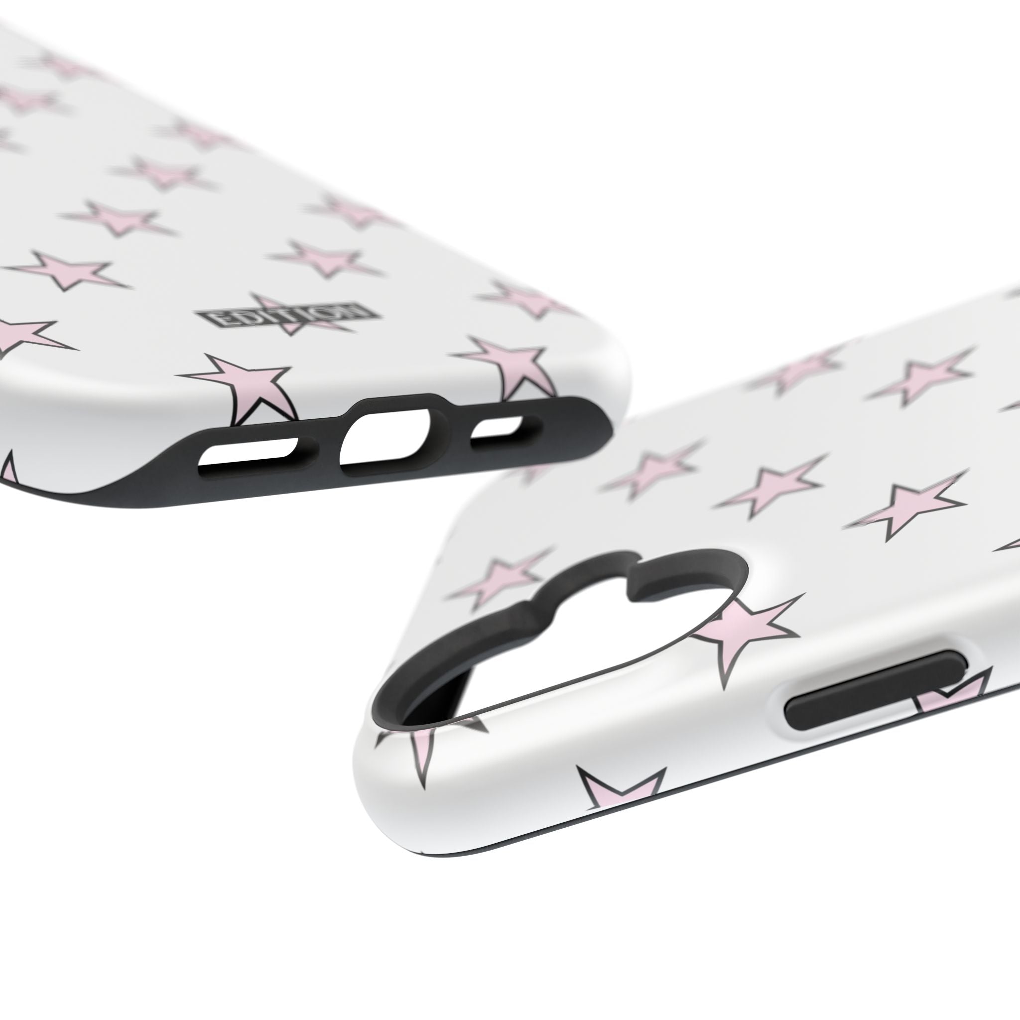 Pink and White Star Case