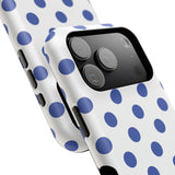 Blue and White Polka Dot Case