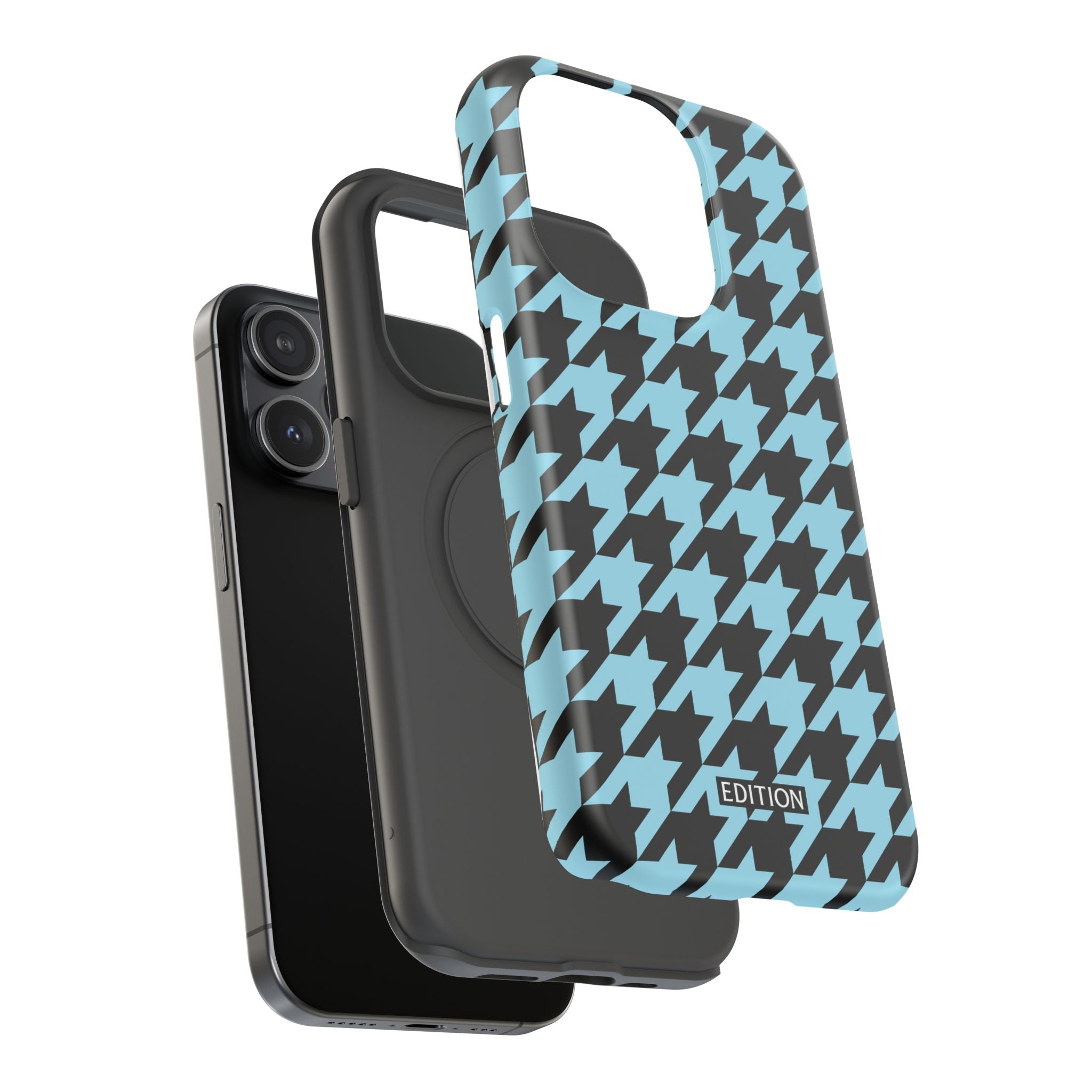 Baby Blue Houndstooth Case