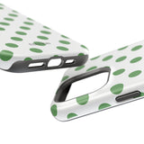 Green and White Polka Dot Case