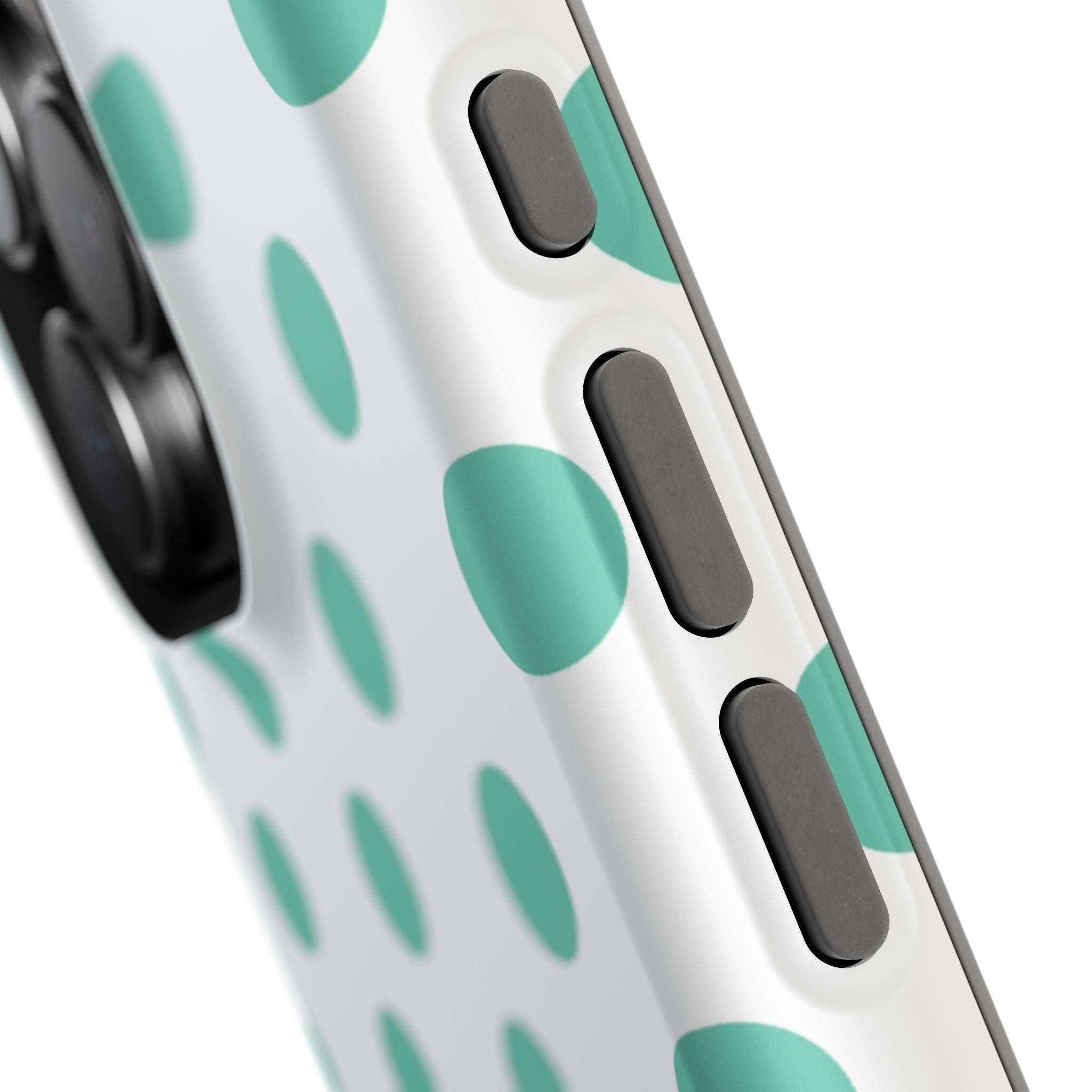 Teal and White Polka Dot Case