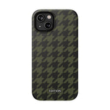 Army Green Houndstooth Case