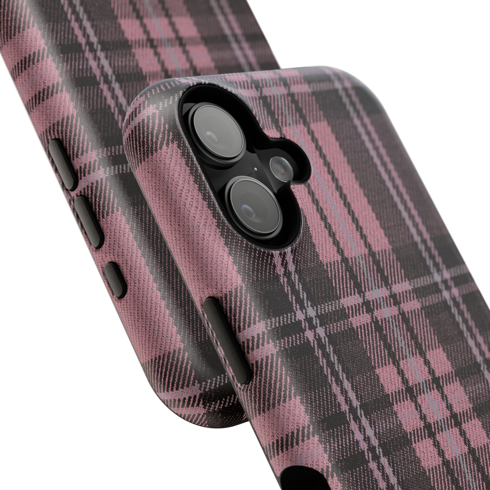 Light Pink and Black Plaid Case