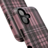 Light Pink and Black Plaid Case