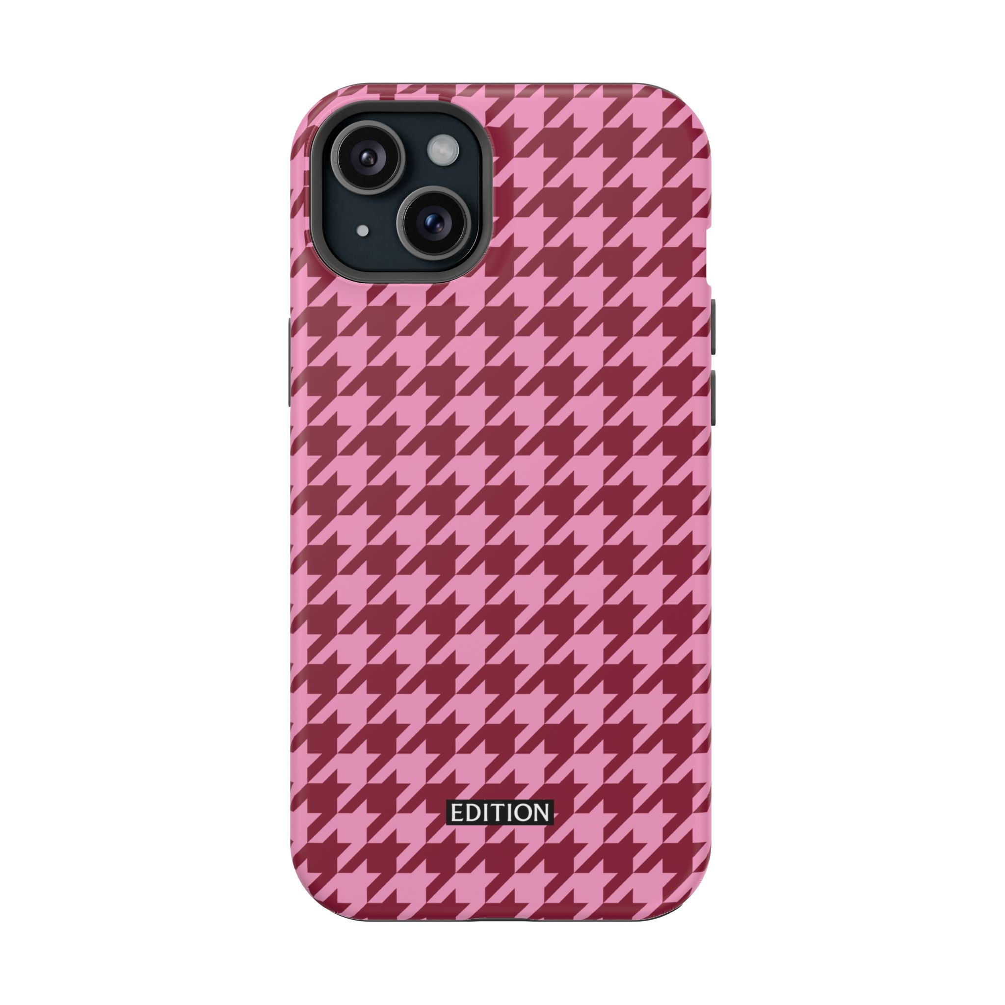 Raspberry Sorbet Houndstooth Case