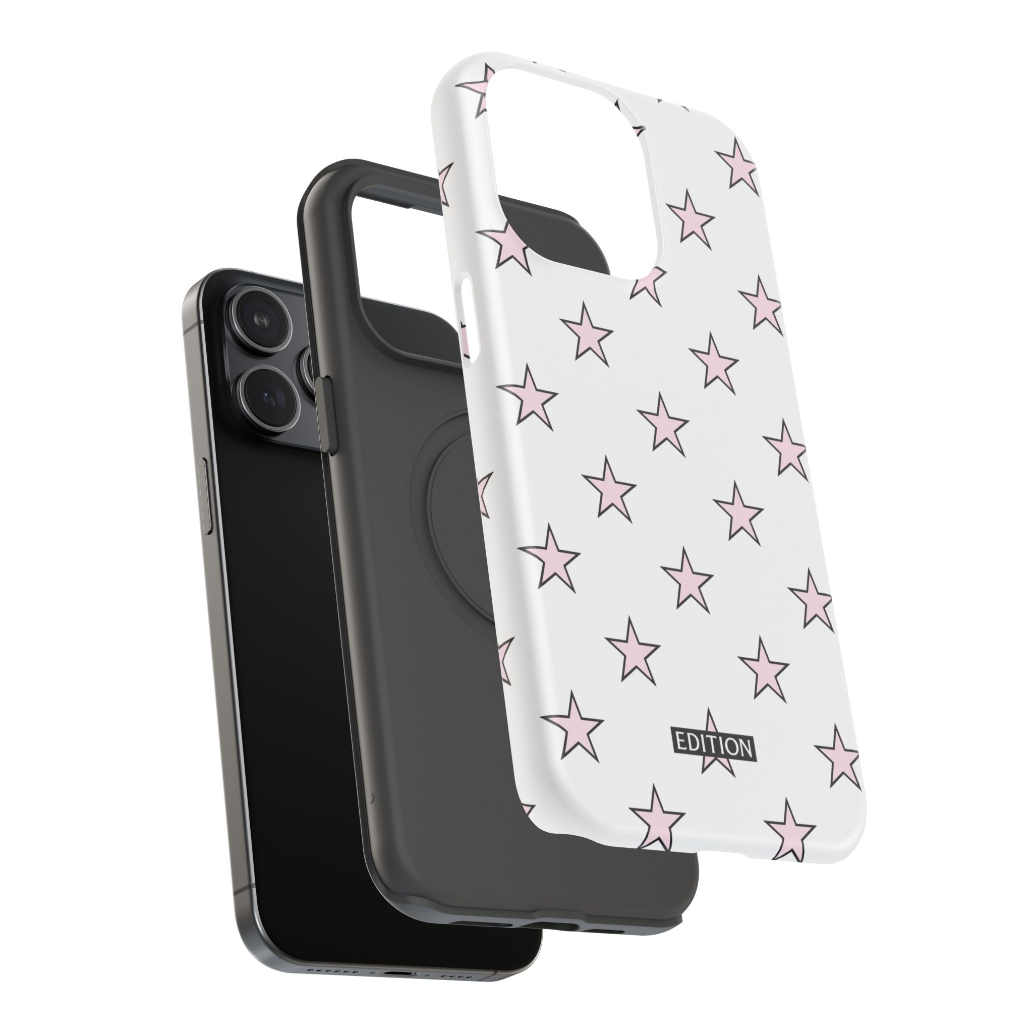 Pink and White Star Case