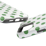 Green and White Polka Dot Case