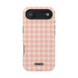 Peach Cream Houndstooth Case
