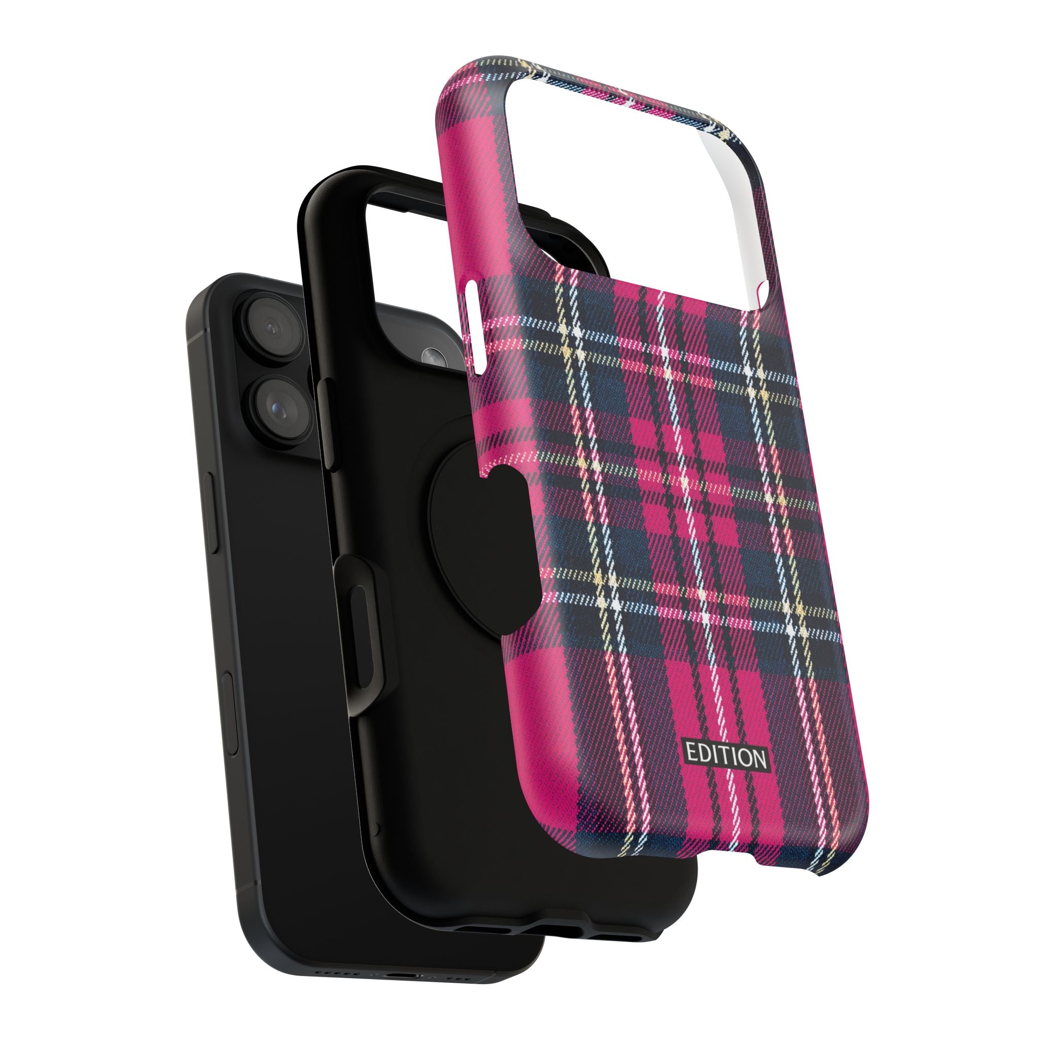 Hot Pink and Navy Plaid Case