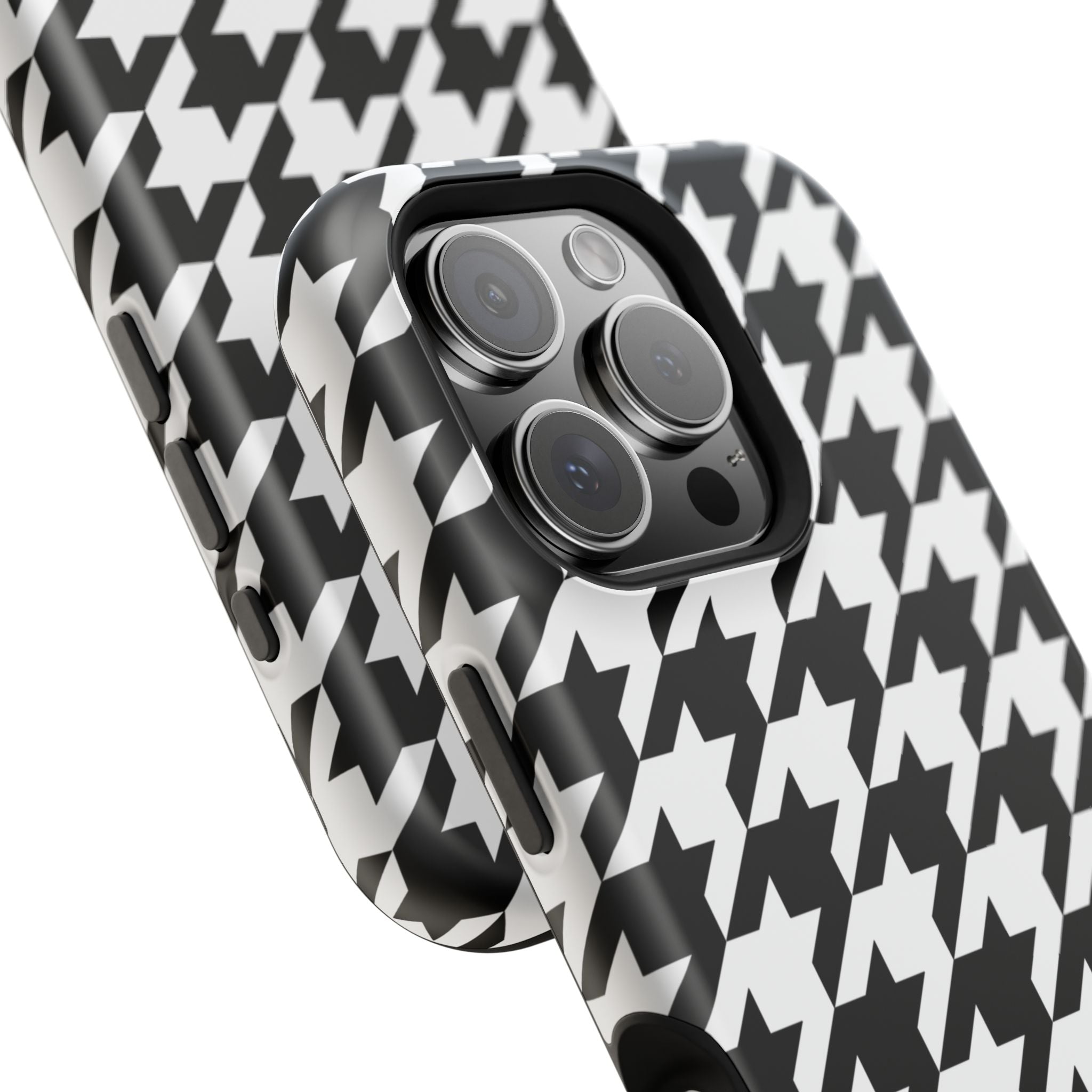 Black and White Houndstooth Case