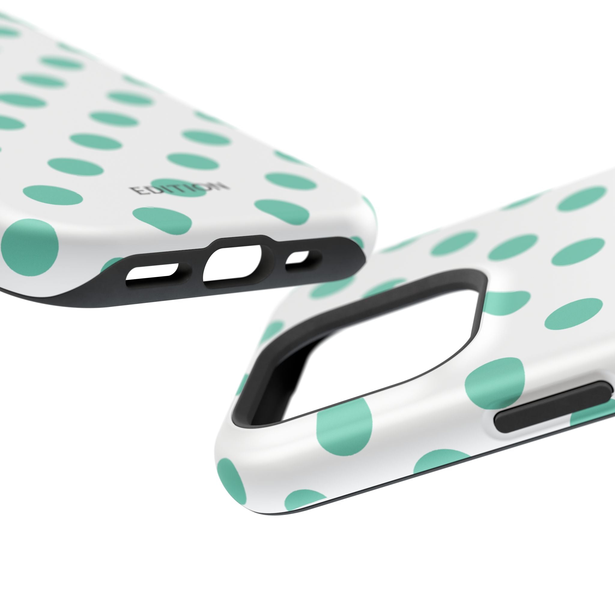Teal and White Polka Dot Case