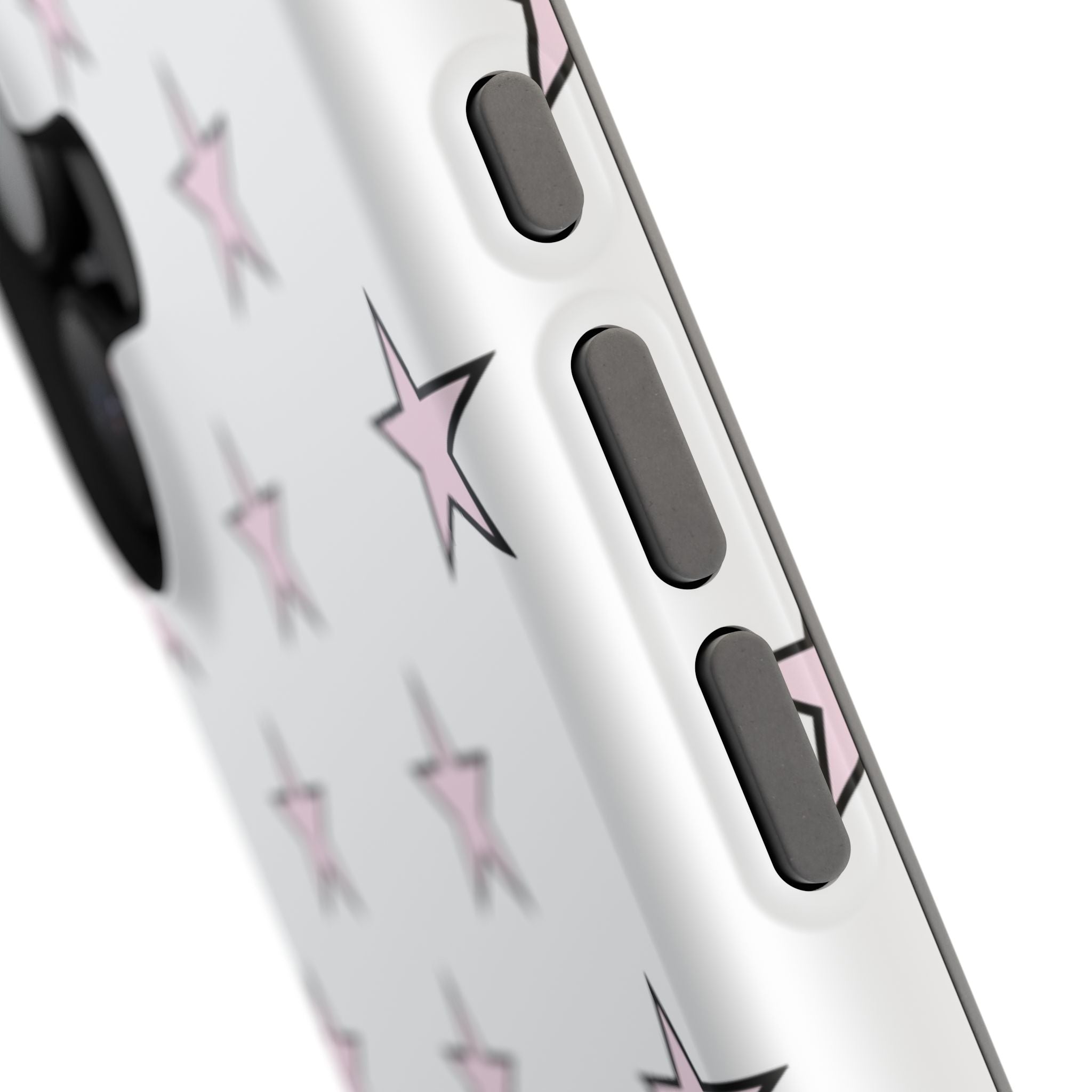 Pink and White Star Case